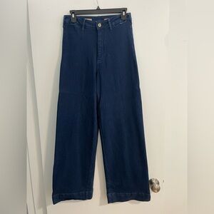 Anthropologie Pilcro Wide-Leg Dark Blue Jeans
